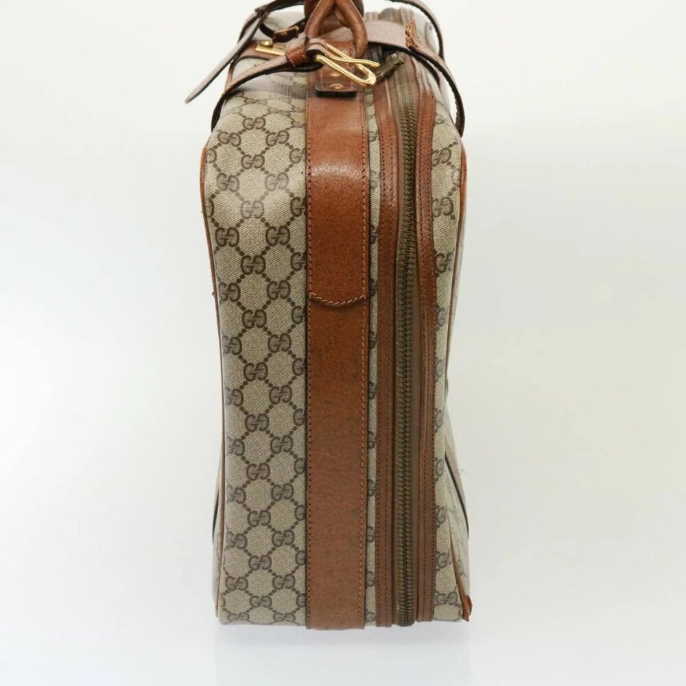 GUCCI GG Supreme Boston Bag PVC Beige Auth mr177 - Picture 5 of 16